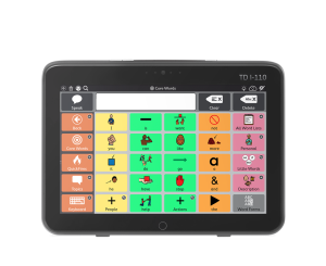 Tobii Dynavox eye gaze device featuring Snap Core First app
